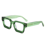 Lew Vintage Square Acetate Glasses Frame Rectangle Frames Southood Clear Green 