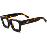 Lew Vintage Square Acetate Glasses Frame Rectangle Frames Southood Leopard 