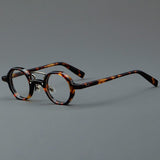 Liam Retro Acetate Optical Glasses Frame Geometric Frames Southood Leopard 