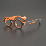 Lynn Vintage Round Acetate Glasses Frame Round Frames Southood Grey Orange 