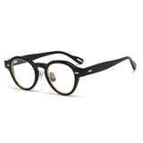 Mair Geometric Retro Acetate Glasses Frame Geometric Frames Southood Black 