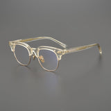 Mandek Browline Acetate Glasses Frame Browline Frames Southood Clear Gold 
