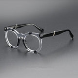 Mantle Vintage Acetate Glasses Frame Oval Frames Southood Clear Black 