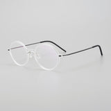 Matherne Ultra light Titanium Round Glasses Frame Round Frames Southood Clear 