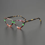 May Colorful Acetate Eyeglasses Frame Cat Eye Frames Southood Leopard 