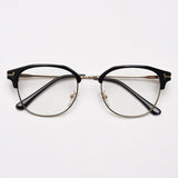 Miguel Vintage Browline Eyeglasses Frame Browline Frames Southood Black Gold 