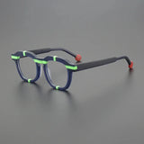 Millen Retro Rectangle Glasses Frame Rectangle Frames Southood Matte Blue 