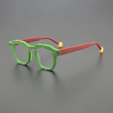 Millen Retro Rectangle Glasses Frame Rectangle Frames Southood Matte Green 