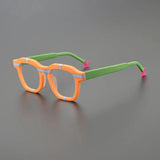Millen Retro Rectangle Glasses Frame Rectangle Frames Southood Matte Orange 