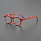 Millen Retro Rectangle Glasses Frame Rectangle Frames Southood Matte Red 