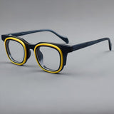 Moor Personalized Designer Acetate Eyeglasses Frame Rectangle Frames Southood Black Yellow 