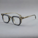 Moor Personalized Designer Acetate Eyeglasses Frame Rectangle Frames Southood Gray Blue 