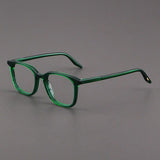 Myrna Acetate Rectangle Glasses Frame Rectangle Frames Southood Green 