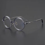Nedaa Hand Craft Retro Tortoise Round Glasses Frame Round Frames Southood Clear Grey 