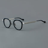 Noel Round Unisex Ultra-Light Titanium Glasses Frame Round Frames Southood Black 