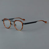 Noel Round Unisex Ultra-Light Titanium Glasses Frame Round Frames Southood Leopard 