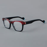 Nora Vintage Acetate Glasses Frame Rectangle Frames Southood Black 