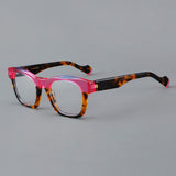 Nora Vintage Acetate Glasses Frame Rectangle Frames Southood Pink 