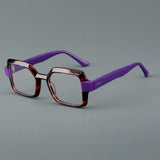 Nyle Acetate Rectangle Glasses Frame Rectangle Frames Southood Purple 