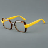 Nyle Acetate Rectangle Glasses Frame Rectangle Frames Southood Yellow 