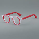 Oakden Fashion Acetate Handmade Eyeglasses Frame Geometric Frames Southood Red 