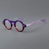 Odo Acetate Round Retro Glasses Frame Round Frames Southood Purple 
