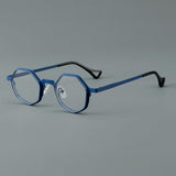 Paris Unisex Polygon Glasses Frame Geometric Frames Southood Blue 