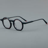 Perri Retro Round Acetate Optical Glasses Frames Round Frames Southood Black pink 