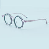 Perri Retro Round Acetate Optical Glasses Frames Round Frames Southood New Pink grey 