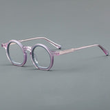 Perri Retro Round Acetate Optical Glasses Frames Round Frames Southood Pink gray 