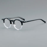 Ron Retro Round Acetate Glasses Frame Round Frames Southood Black clear 