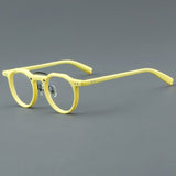 Ron Retro Round Acetate Glasses Frame Round Frames Southood Yellow 