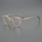 Salaam Handmade Titanium Round Glasses Frame Round Frames Southood Gold 