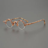 Shaw Round Acetate Glasses Frame Round Frames Southood Matte Leopard 