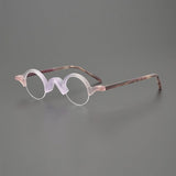 Shaw Round Acetate Glasses Frame Round Frames Southood Matte Purple Pink 