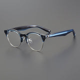 Smith Browline Acetate Glasses Frame Browline Frames Southood Blue stripe 