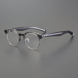 Smith Browline Acetate Glasses Frame Browline Frames Southood Grey Silver 
