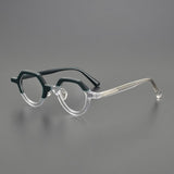 Song Vintage Acetate Glasses Frame Geometric Frames Southood Black Clear 