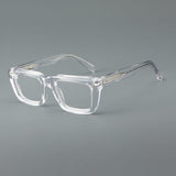 Sutton Retro Rectangle Acetate Glasses Frame Rectangle Frames Southood Clear 