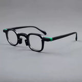 Tang Premium Series Retro Handmade Glasses Frame Geometric Frames Southood Black 