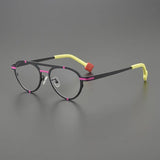 Tanton Retro Titanium Glasses Frame Aviator Frames Southood Black 