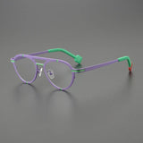 Tanton Retro Titanium Glasses Frame Aviator Frames Southood Purple 