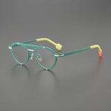 Tanton Retro Titanium Glasses Frame Aviator Frames Southood White Green 