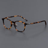 Tara Retro Titanium Glasses Frame Rectangle Frames Southood Leopard 