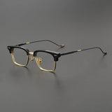 Tod Titanium Business Glasses Frame Rectangle Frames Southood Black Gold 