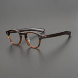 Toft Vintage Acetate Eyeglasses Frame Rectangle Frames Southood A-Brown Tea 