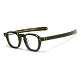 Toft Vintage Acetate Eyeglasses Frame Rectangle Frames Southood B-Dark Green 