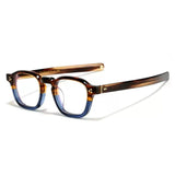 Toft Vintage Acetate Eyeglasses Frame Rectangle Frames Southood B-Leopard Blue 