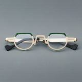 Ulz Ultra-light Alloy Glasses Frame Geometric Frames Southood Gold 