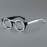 Umi Acetate Round Retro Glasses Frame Round Frames Southood Black White 